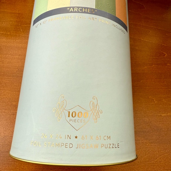 Jig Time Jigsaw Puzzle - Arches Design Gold Metallic Colorful Art Deco - Picture 3 of 5